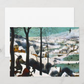 雪の風景の中の狩人たち ピーテル・ブリューゲル 招待状 (正面/裏面)