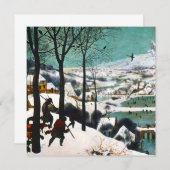 雪の風景の狩人たち ピーテル・ブリューゲル 招待状 (正面/裏面)