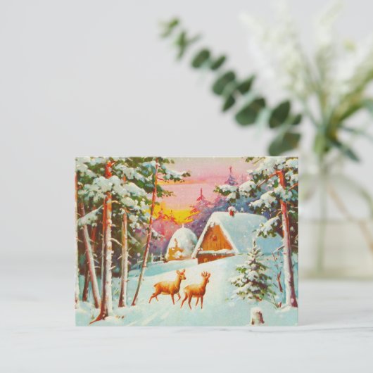 雪の風景 ポストカード (スタンド正面)