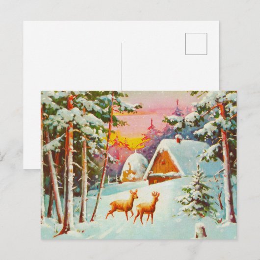 雪の風景 ポストカード (正面/裏面)