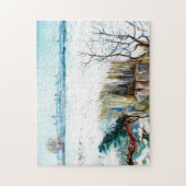 雪の風景（背景にアルルあり） ジグソーパズル (縦)