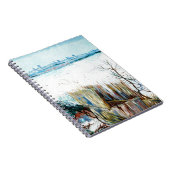 雪の風景（背景にアルルあり） ノートブック (右側)