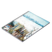 雪の風景（背景にアルルあり） ノートブック (左側)