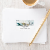 雪の風景（背景にアルルあり） ラベル (インサイチュ)