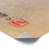 雪の飛んでいるカラス ポスター (角)