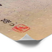 雪の飛んでいるカラス ポスター (角)