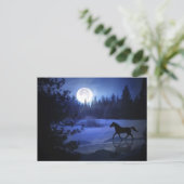 雪の馬のクリスマスポストカードをダッシュイン シーズンポストカード (スタンド正面)