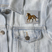 雪の馬のランニング 缶バッジ (インサイチュ)