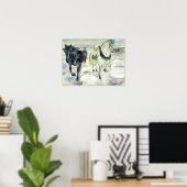 雪の馬チーム ポスター (ホームオフィス)