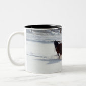 雪の馬 ツートーンマグカップ (左)