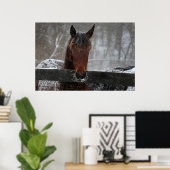 雪の馬 ポスター (ホームオフィス)