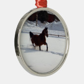 雪の馬 メタルオーナメント (右)