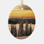 雪の高山の景色 セラミックオーナメント (右)