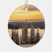 雪の高山の景色 セラミックオーナメント (左)