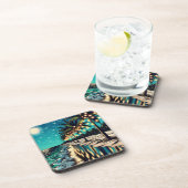 雪の鳥たちによるメリークリスマス コースター (右側)