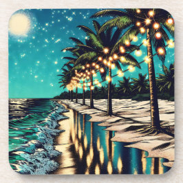 雪の鳥たちによるメリークリスマス コースター