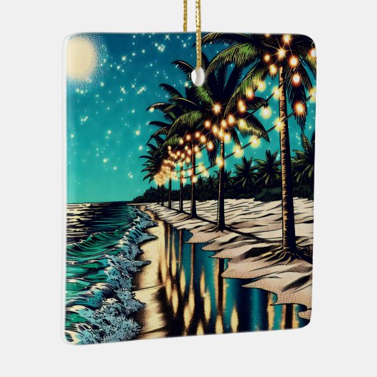 雪の鳥たちによるメリークリスマス セラミックオーナメント (右)