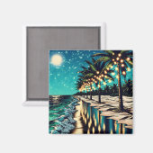 雪の鳥たちによるメリークリスマス マグネット (正面/裏面)