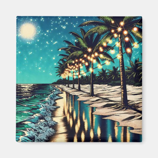 雪の鳥たちによるメリークリスマス マグネット (正面)