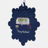 雪の鳥のクリスマス オーナメントカード (左)