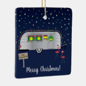 雪の鳥のクリスマス セラミックオーナメント (右)