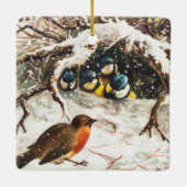 雪の鳥 セラミックオーナメント (裏面)