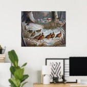 雪の鳥 ポスター (ホームオフィス)