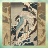 雪の鶴が松の北斎を覆う ウィンドウサイン (シート3)