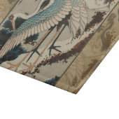 雪の鶴が松の北斎を覆う カッティングボード (角)