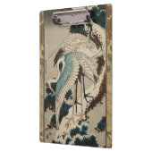 雪の鶴が松の北斎を覆う クリップボード (左)