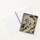 雪の鶴が松の北斎を覆う ノートブック (内部)