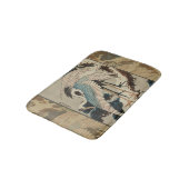 雪の鶴が松の北斎を覆う バスマット (アングル)