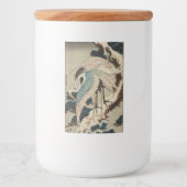 雪の鶴が松の北斎を覆う フードラベル (正面)