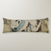 雪の鶴が松の北斎を覆う ボディピロー (正面)