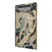 雪の鶴が松の北斎を覆う ミニクリップボード (アングル2)