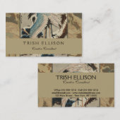 雪の鶴が松の北斎を覆う 名刺 (正面/裏面)