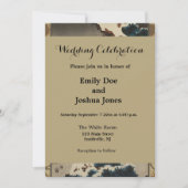 雪の鶴が松の北斎を覆う 招待状 (正面)