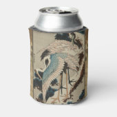 雪の鶴が松の北斎を覆う 缶クーラー (缶裏面)