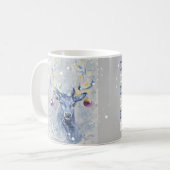 雪の鹿のマグカップ コーヒーマグカップ (正面左)