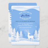 雪の鹿の招待状 招待状 (正面/裏面)