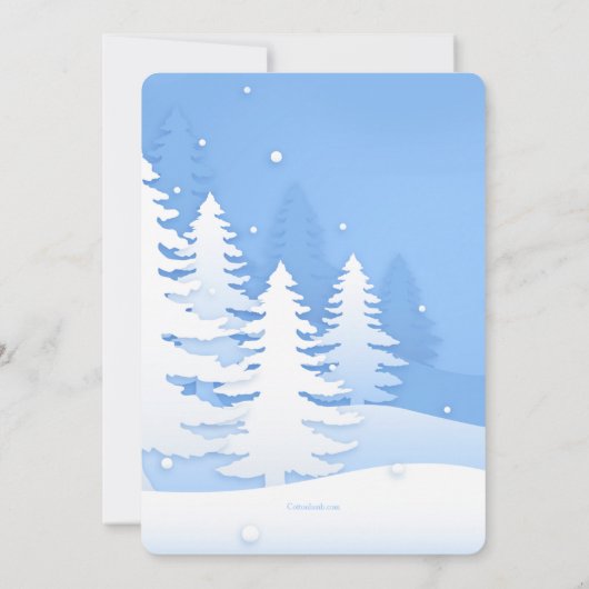 雪の鹿の招待状 招待状 (裏面)