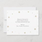 雪の黒いメリークリスマスフォト シーズンカード (裏面)