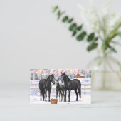 雪の黒い四分の馬 名刺 (スタンド正面)