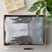 雪の黒い四分の馬 薄葉紙 (ギフト)