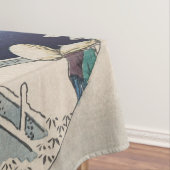 雪の鼓橋ヴィンテージ浮世絵日本の テーブルクロス (インサイチュ)