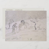 雪の~のGoucheの~ FC Friesekeのろばを持つ老人 案内状 (正面/裏面)