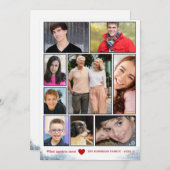 雪の コラージュ ホリデー フォト カード (正面/裏面)