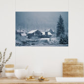 雪の《植物》アスペンプリント ポスター (キッチン)