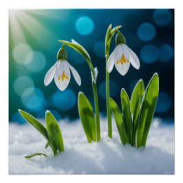 雪の#1ウォールアート ポスター