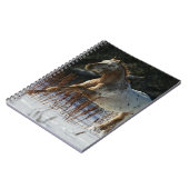 雪のAppaloosaの馬のランニング ノートブック (左側)